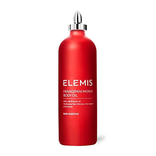 ELEMIS Frangipani Monoi Body Oil | Luxurious, Ultra-Hydrating Body Oil Deeply Nourishes, Conditions, and Softens Hair, Skin, and Nails | 100 mL