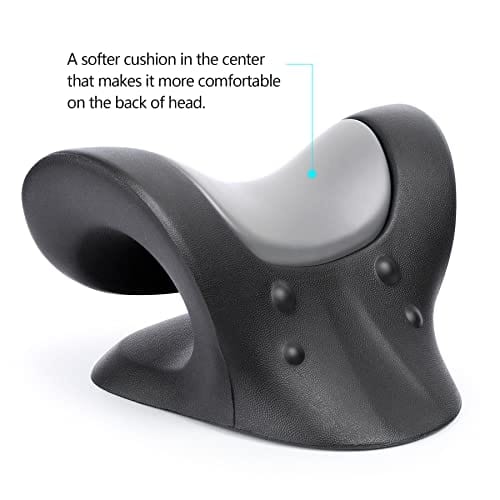 RESTCLOUD Comfortable Neck Stretcher for Neck Pain Relief, Neck and Shoulder Relaxer Cervical Neck Traction Device for TMJ Pain Relief and Muscle Relax, Cervical Spine Alignment Chiropractic Pillow