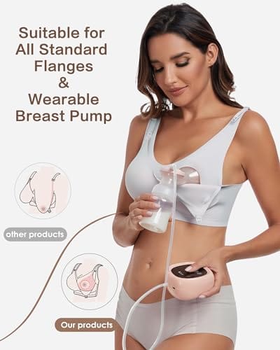 Nursing Bras for Breastfeeding Wireless Maternity Bra Soft Support Pregnancy Sleep Bra for Women