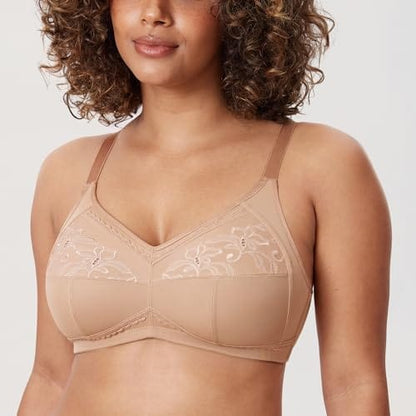 Women's Mastectomy Pockets Wireless Post-Surgery Plus Size cotton Sleep bralette Bra