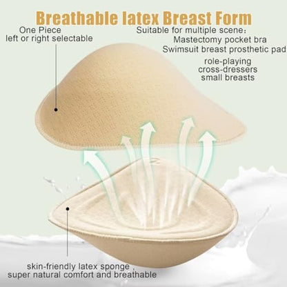 Latex Foam Mastectomy Breast Prosthesis Breast Forms Lightweight Ventilation Used Women Pocket Post-Surgery Bra