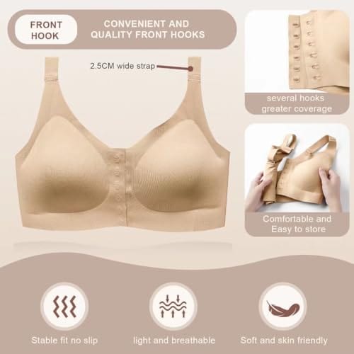 Seamless front closure mastectomy bra surgical bra Pocket Breast Prosthesis Breast forms Bralette Daily Bra