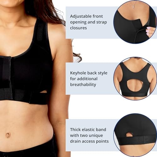 Post Surgery Recovery Bra for Post Mastectomy, Reconstruction