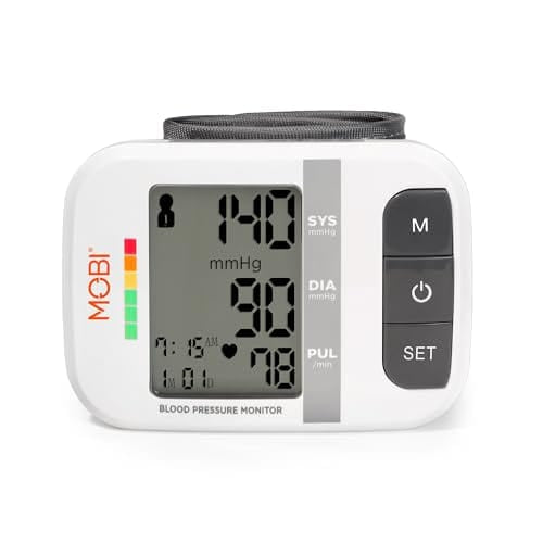 Blood Pressure Cuff - Wrist Blood Pressure Monitor - Automatic BP Cuff with Large LCD Display - Pulse Rate, Irregular Heart Rate Monitor