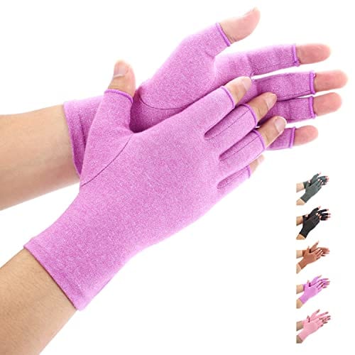 Arthritis Gloves Women Men, Carpal Tunnel, Rheumatoid, Tendonitis, Fingerless Hand Thumb Compression Gloves