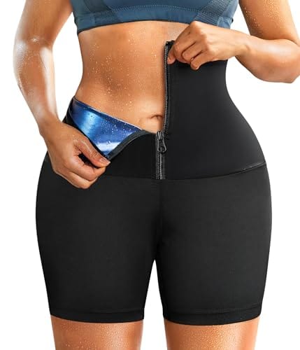 Sauna Sweat Shorts for Women High Waist Trainer Legging Compression Slimming Weight Workout Sauna Suit Pants Shaper