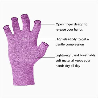 Arthritis Gloves Women Men, Carpal Tunnel, Rheumatoid, Tendonitis, Fingerless Hand Thumb Compression Gloves