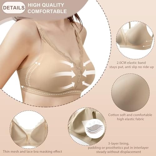 Post-Surgery Mastectomy Bra Breast Prosthesis Breast Forms Bralette Daily Bra