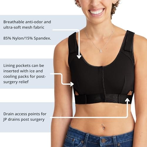 Post Surgery Recovery Bra for Post Mastectomy, Reconstruction