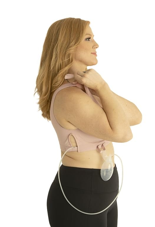 Surgical Bra, Front Closure Mastectomy Support Bra with Seamless Cups Removable Drain Bulb Holders