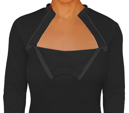 Women's Long Sleeve Chemotherapy Port with dual access Zipper Shirts