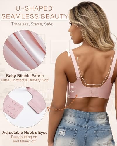 Nursing Bras for Breastfeeding Wavy Seamless Comfort Maternity Bralette Wireless Pregnancy Sleep Bra with Support