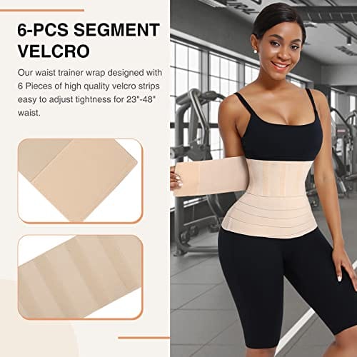 FeelinGirl Waist Trainer Wrap for Women Tummy Control Waist Shaper with Loop