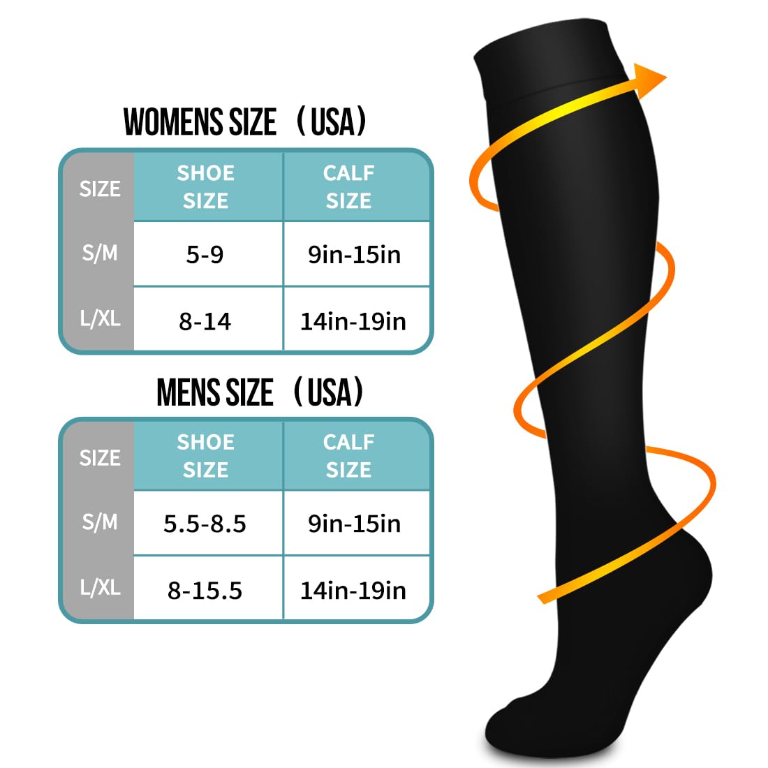 Bluemaple 6 Pack Copper Compression Socks for Women & Men - Best Support for Nurses, Recovery, Running, Athletic