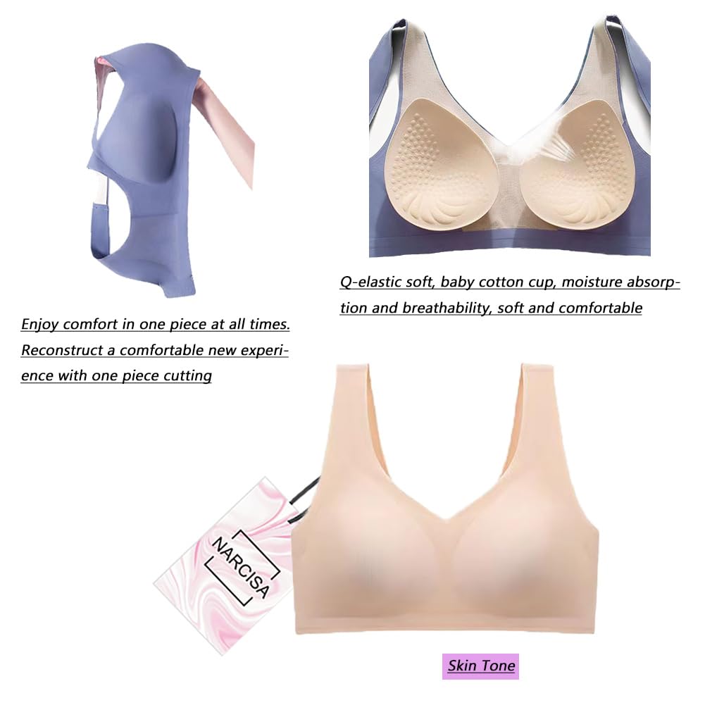 seamless mastectomy bra for women's breast prosthesis formation artificial breast pocket bra