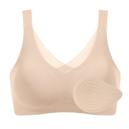 Seamless Post-Surgery Bra for Women, Mastectomy Bra with Cotton Breast Forms Set