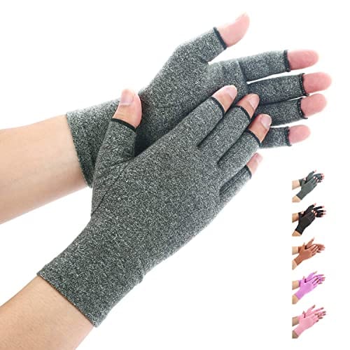 Arthritis Gloves Women Men, Carpal Tunnel, Rheumatoid, Tendonitis, Fingerless Hand Thumb Compression Gloves