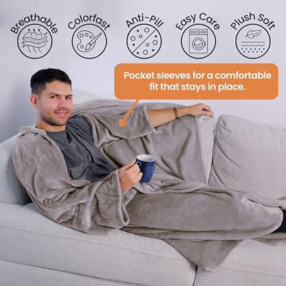 Wearable Blanket Women and Men - Cozy Wearable Blanket Adult