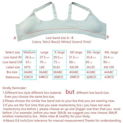 Everyday Mastectomy Bra for Women Breast Prosthesis Summer Seamless Thin