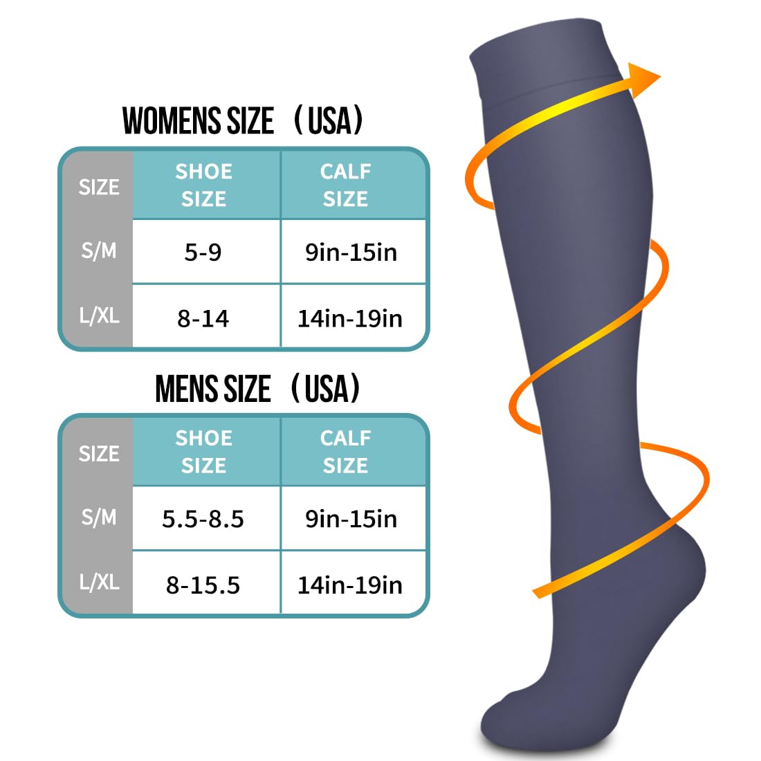 Bluemaple 6 Pack Copper Compression Socks for Women & Men - Best Support for Nurses, Recovery, Running, Athletic