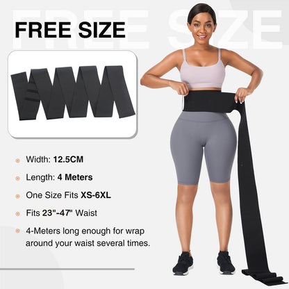 FeelinGirl Waist Trainer Wrap for Women Tummy Control Waist Shaper with Loop