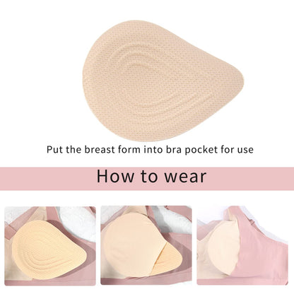 Seamless Post-Surgery Bra for Women, Mastectomy Bra with Cotton Breast Forms Set