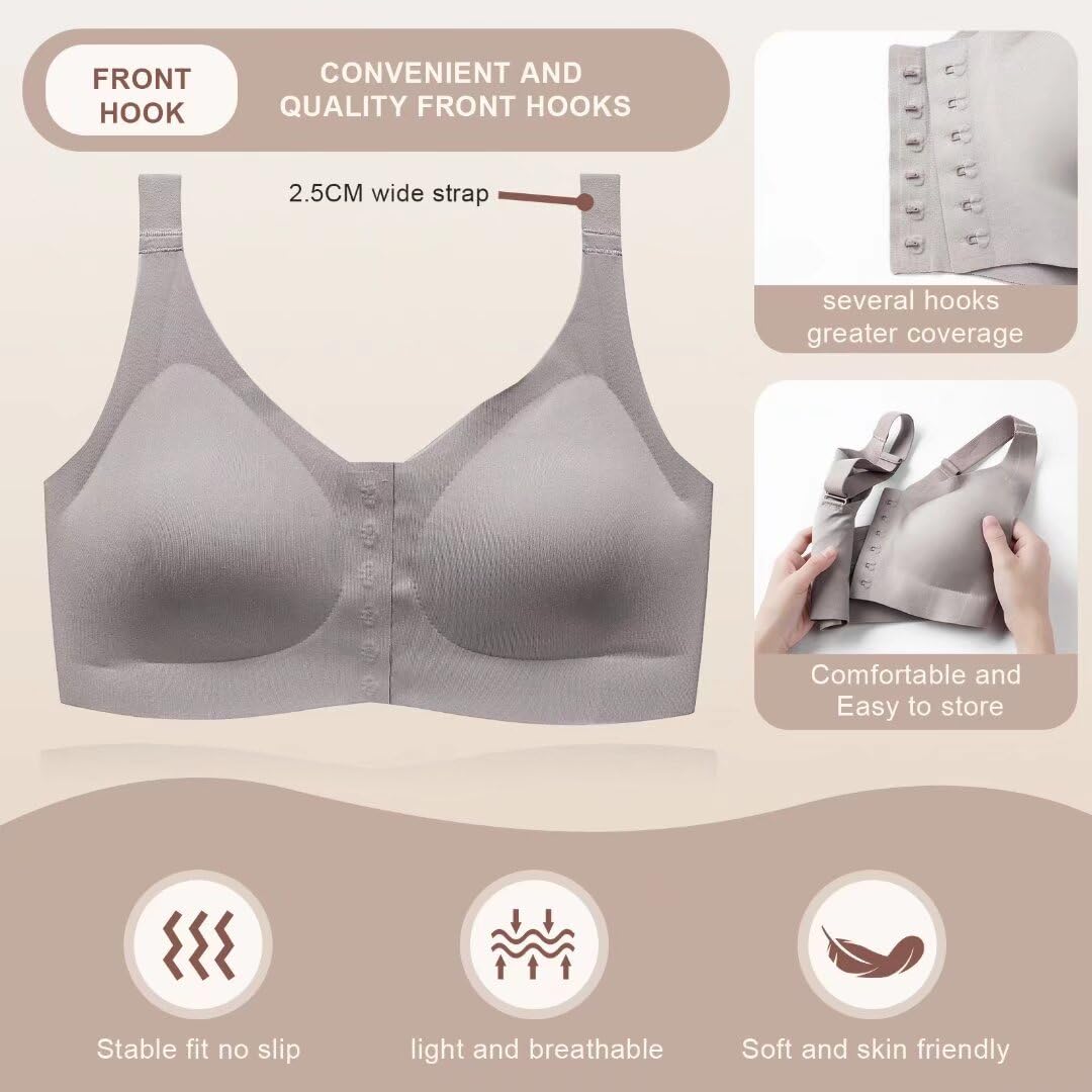 Seamless front closure mastectomy bra surgical bra Pocket Breast Prosthesis Breast forms Bralette Daily Bra