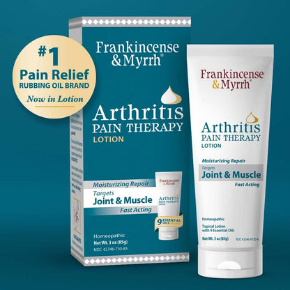 FRANKINCENSE & MYRRH Arthritis Pain Therapy Lotion, Pain Relief Cream and Hydrating Skin Repair