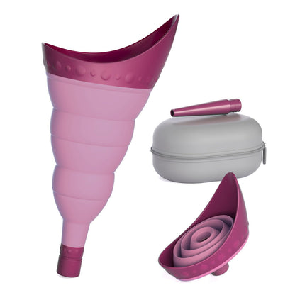 TRIPTIPS Pee Conch Foldable Female Urinal Device Portable Urinal for Women Pee Funnel for Women Travel, She Pee Cup for Women Stand to Pee Womens Urinal Funnel with Tube Case