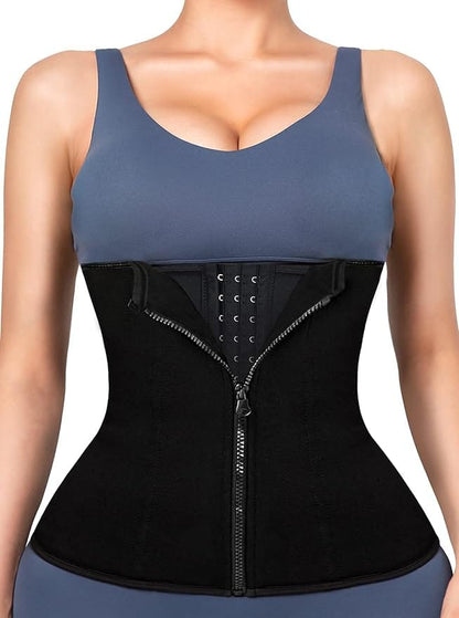 Reamphy Women Waist Trainer Corset With Sweat Belt