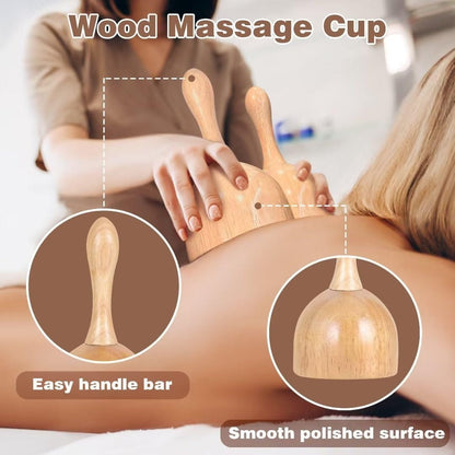 12-in-1 Wood Therapy Massage Tools Lymphatic Drainage Massager Wooden Massager Body Sculpting Tools Maderoterapia Kit Wood Therapy Tools for Muscle Pain Relief Body Shaping Anti-Cellulite