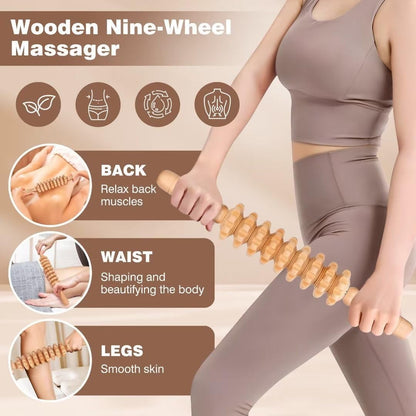 12-in-1 Wood Therapy Massage Tools Lymphatic Drainage Massager Wooden Massager Body Sculpting Tools Maderoterapia Kit Wood Therapy Tools for Muscle Pain Relief Body Shaping Anti-Cellulite