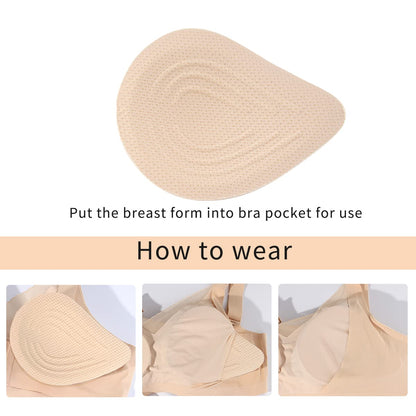 Seamless Post-Surgery Bra for Women, Mastectomy Bra with Cotton Breast Forms Set