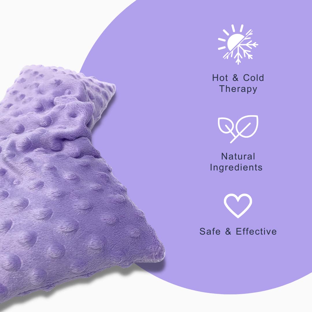 Mumu Wraps Heating Pad Microwavable , Lavender Scented Microwave Heating Pad for Pain Relief, Cramps, Muscle Ache, Joints, Neck, Shoulder, Back Pain, Warm Compress Moist Heat Pack (Lavender)