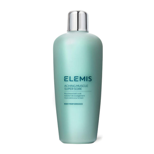 ELEMIS Aching Muscle Super Soak  Muscle Ease Natural Foaming Bath Milk Warms, Recharges, and Energizes Tired, Overworked Muscles Post-Workout | 400 mL