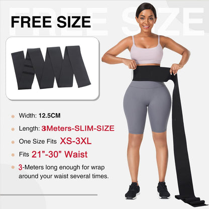 FeelinGirl Waist Trainer Wrap for Women Tummy Control Waist Shaper with Loop