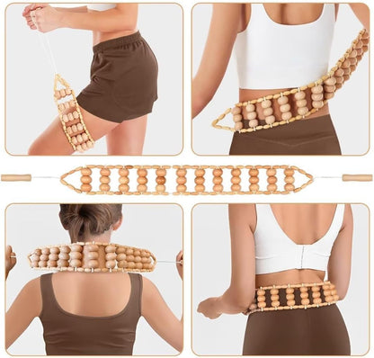 12-in-1 Wood Therapy Massage Tools Lymphatic Drainage Massager Wooden Massager Body Sculpting Tools Maderoterapia Kit Wood Therapy Tools for Muscle Pain Relief Body Shaping Anti-Cellulite