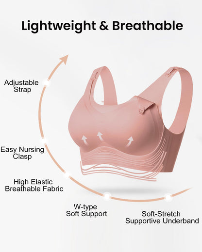 Nursing Bras for Breastfeeding Wireless Maternity Bra Soft Support Pregnancy Sleep Bra for Women