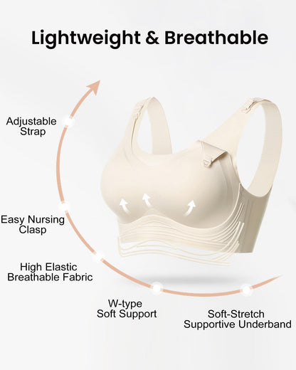 Nursing Bras for Breastfeeding Wireless Maternity Bra Soft Support Pregnancy Sleep Bra for Women