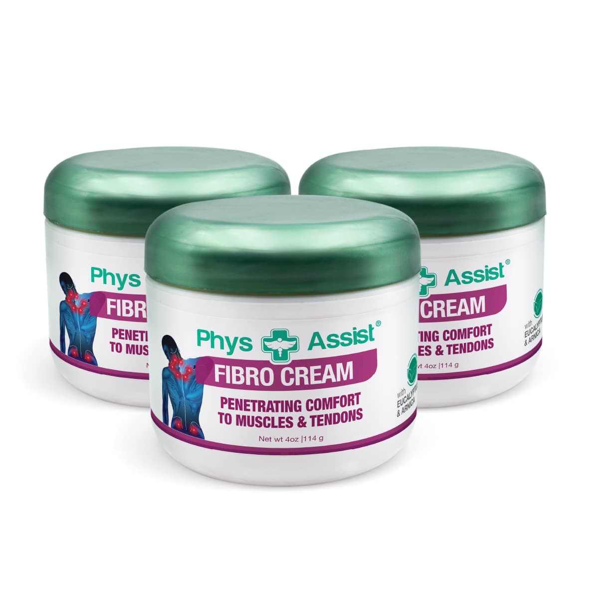 Phys-Assist Fibromyalgia Cream Deep Soothing for Body, Back, Neck, Feet, Legs, Hands.