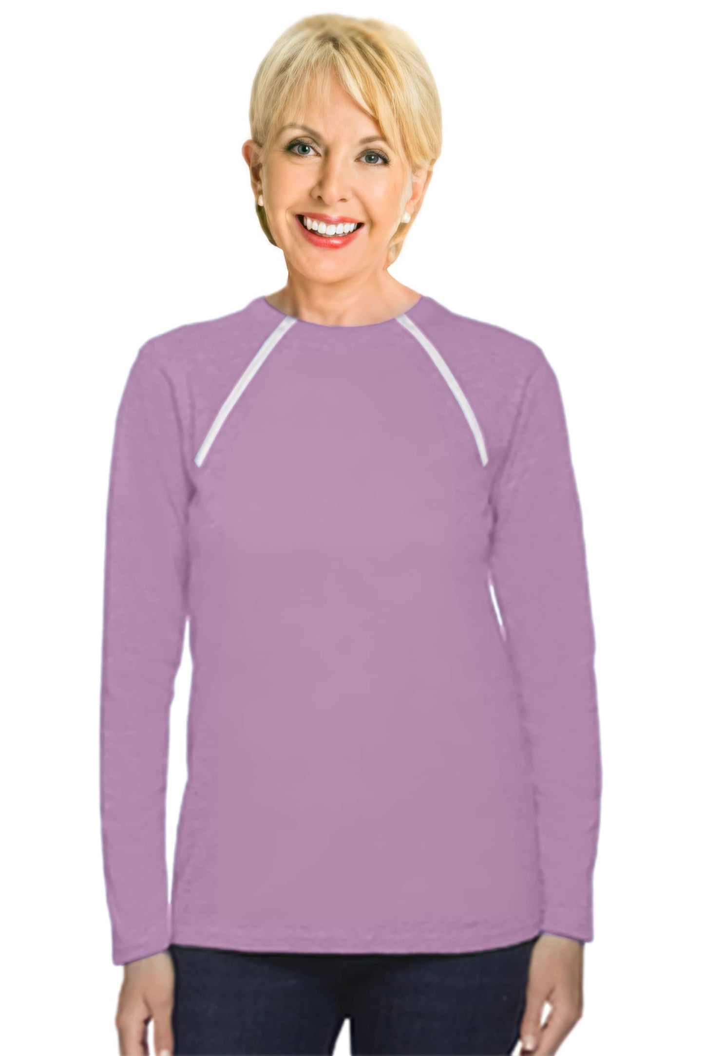 Women's Long Sleeve Chemotherapy Port with dual access Zipper Shirts