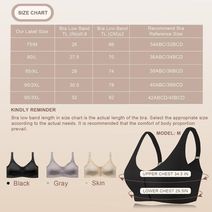 Seamless front closure mastectomy bra surgical bra Pocket Breast Prosthesis Breast forms Bralette Daily Bra