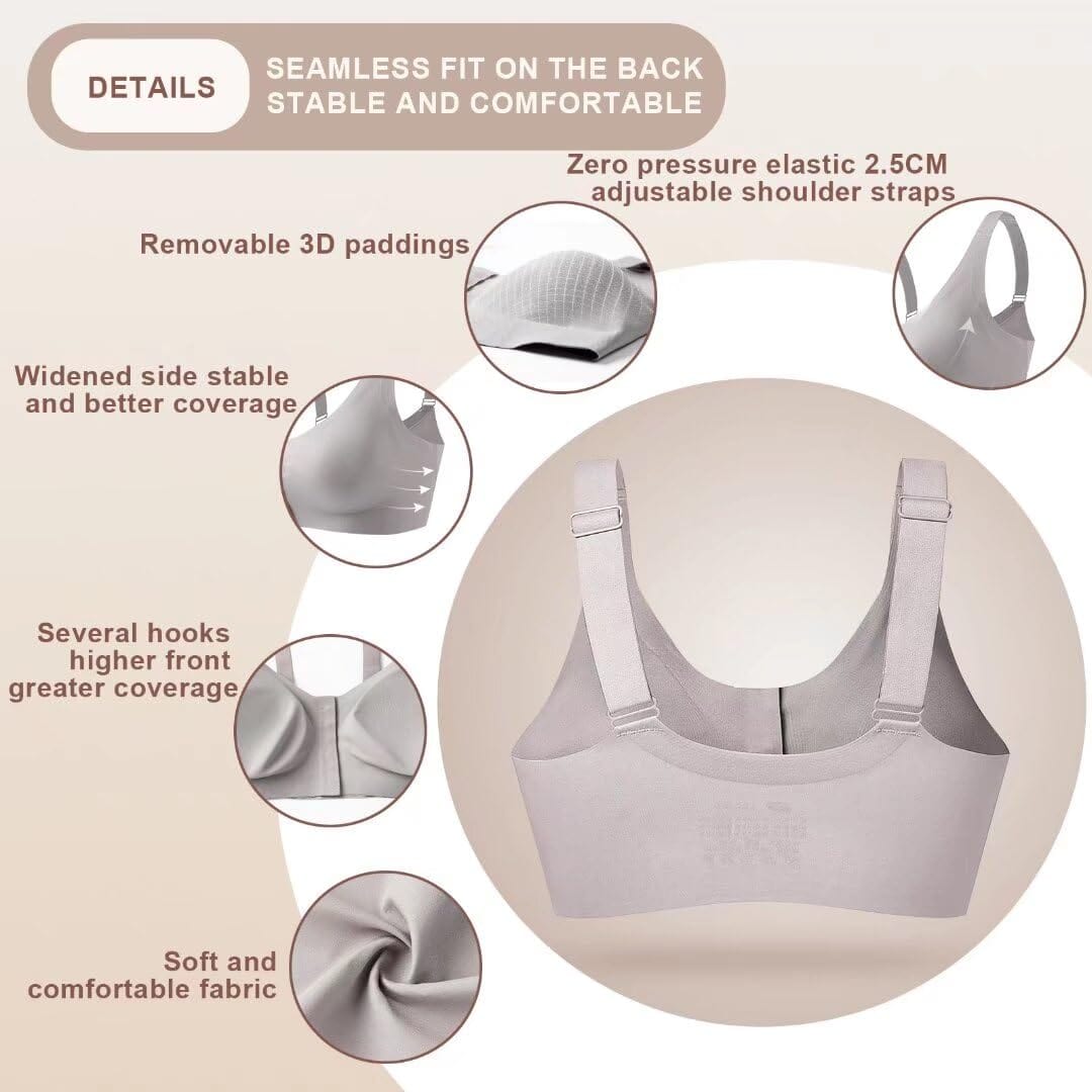 Seamless front closure mastectomy bra surgical bra Pocket Breast Prosthesis Breast forms Bralette Daily Bra