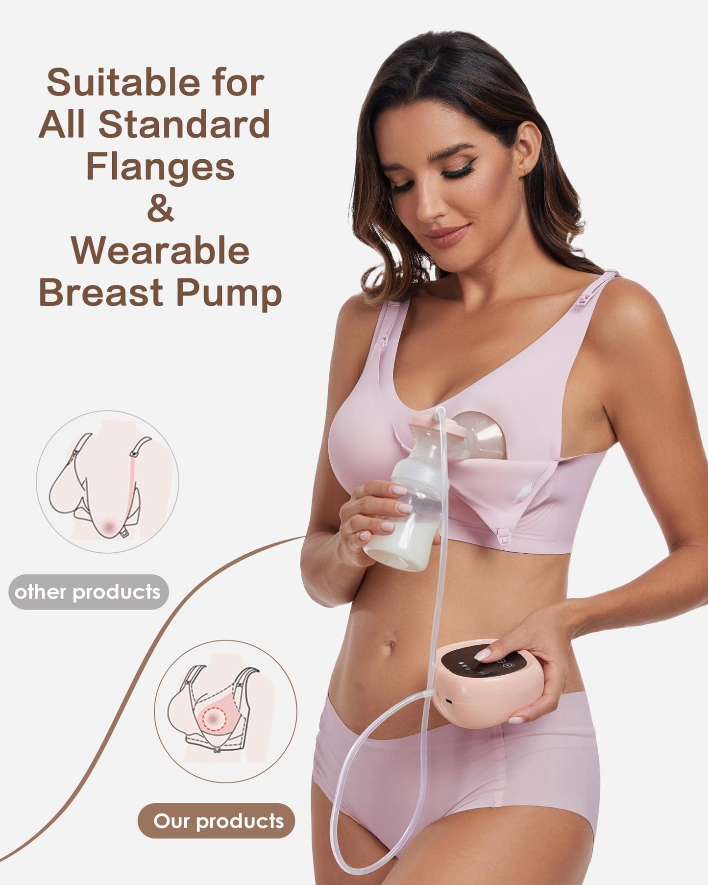 Nursing Bras for Breastfeeding Wireless Maternity Bra Soft Support Pregnancy Sleep Bra for Women