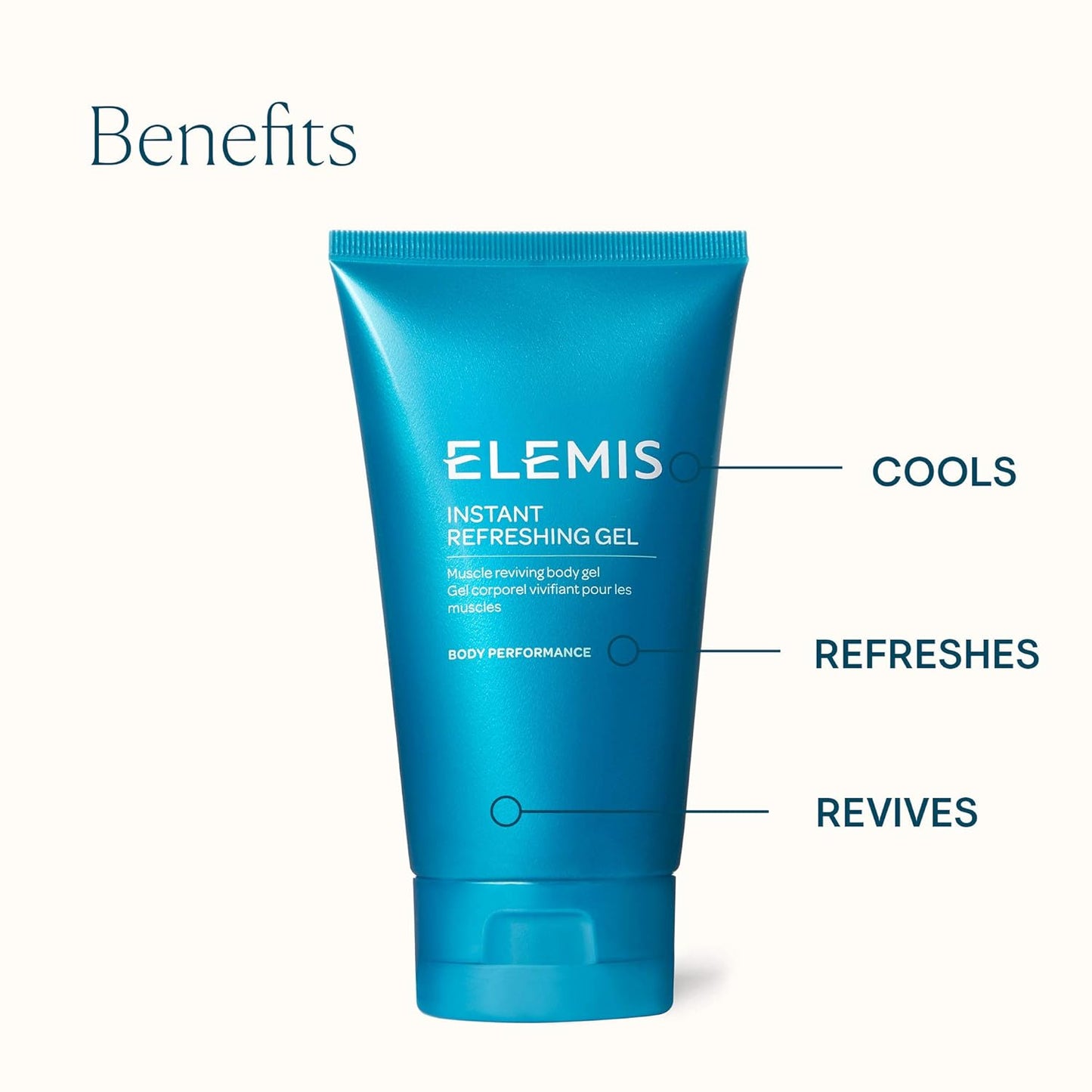 ELEMIS Instant Refreshing Gel, Muscle Reviving Body Gel Cools and Helps to Ease Aches, Pains and Tension with Arnica and Menthol | 150 mL
