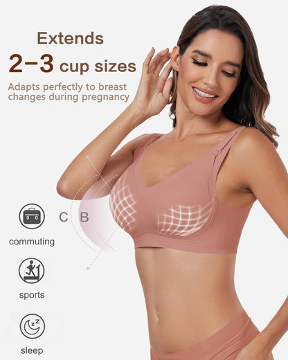 Nursing Bras for Breastfeeding Wireless Maternity Bra Soft Support Pregnancy Sleep Bra for Women