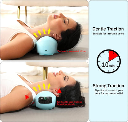 USUIE Red Light Therapy Neck Traction Pillow, Neck Stretcher for Neck Pain Relief, Cervical Traction Device for Tension Headache and Neck Hump Corrector