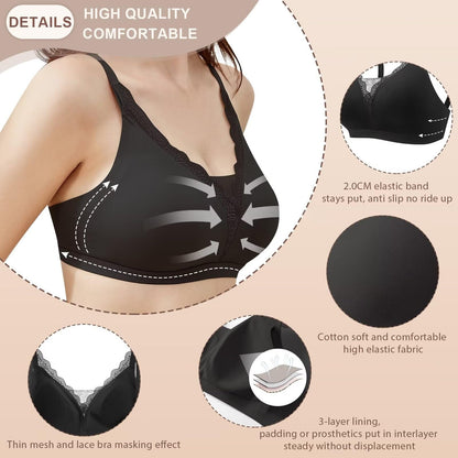 Post-Surgery Mastectomy Bra Breast Prosthesis Breast Forms Bralette Daily Bra