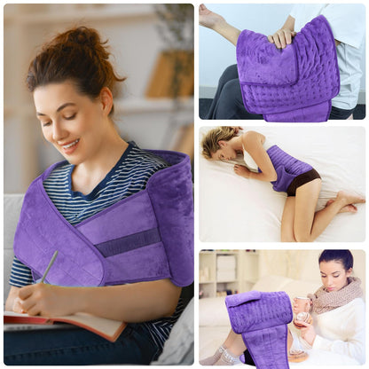 Heating Pad for Period Cramps Back Pain Relief Wrap Around Heating Pad Lower Back Menstrual Heating Pad 6-Hour Auto Off 12x24 Heat Pad+20" Belt Wearable 4 Timer 6 Heat Level Stomach Heating Pad