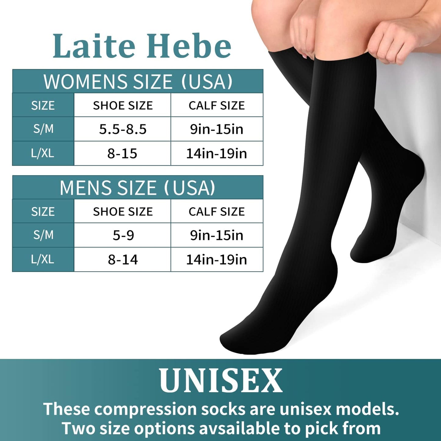 Compression Socks for Women & Men Circulation(6 pairs)-Graduated Supports Socks for Running, Athletic Sports